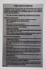 DOOR FIRE SAFETY NOTICE SIGN for Building