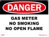 DANGER Gas Meter Sign for Building