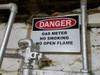 DANGER Gas Meter Dob Sign