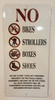 SIGN No Storage in Hallway   (NYC code 1027.4.5 Personal Property,WHITE )-El blanco Line