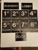 Floor number  Set Engraved Plastic