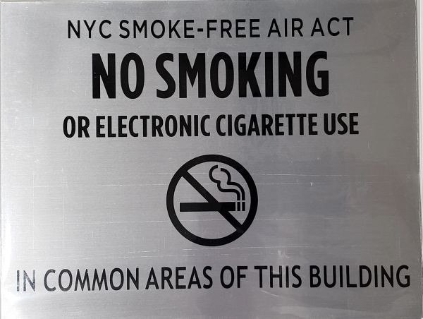 YC Smoke free Act Sign 