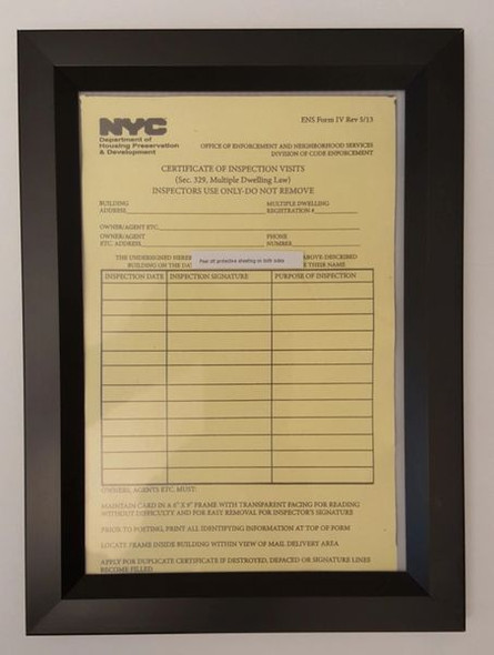 HPD Inspection Frame   SIGN