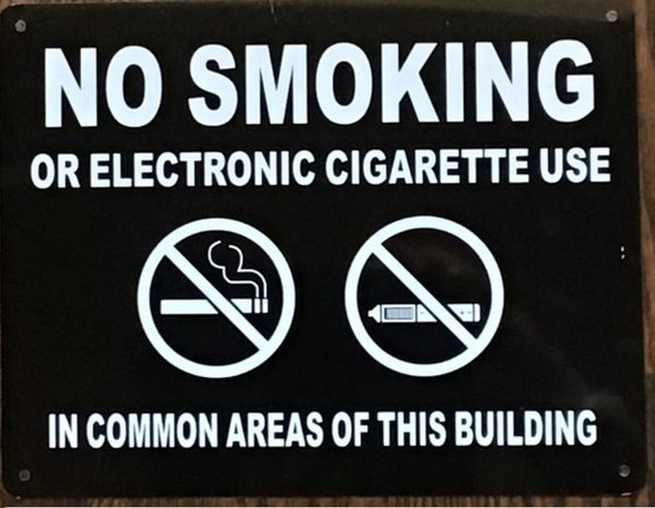 NYC Smoke free Act  SIGN "No Smoking or Electric cigarette Use SIGN