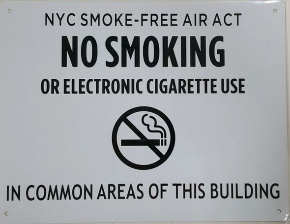 NYC SMOKE FREE ACT SIGN