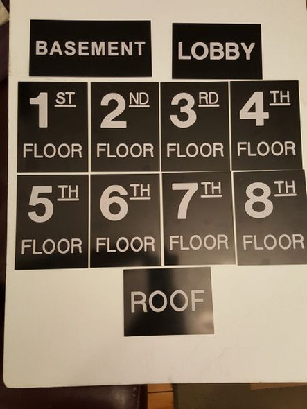 Floor number  Set Engraved Plastic