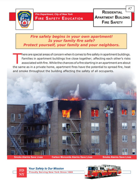 Residential Apartment Fire Safety Flyer Form For Tenants