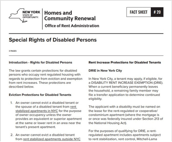 Fact Sheet #20: Special Rights of Disabled Persons