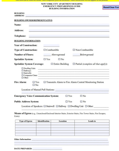 Distribute Building Information Sheet