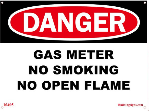 DANGER Gas Meter Sign