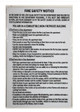 DOOR FIRE SAFETY NOTICE: NON-FIREPROOF BUILDING- material -PVC  SIGNAGE