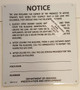 Sign HPD Gas Leak Notice  AGE