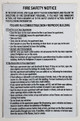 DOOR FIRE SAFETY NOTICE: NON-FIREPROOF BUILDING SIGN