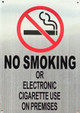 NO SMOKING OR ELECTRONIC CIGARETTE USE ON PREMISES  AGE