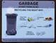 GARBAGE (EVERYTHING ELSE) (RECYCLING THE RIGHT WAY) SIGN