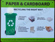 PAPER AND CARDBOARD (RECYCLING THE RIGHT WAY) SIGN