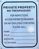 PRIVATE PROPERTY NO TRESPASSING  AGE