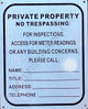 PRIVATE PROPERTY NO TRESPASSING  AGE