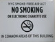 NYC SMOKE FREE ACT SIGN