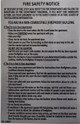 DOOR FIRE SAFETY NOTICE SIGN for Building