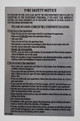 DOOR FIRE SAFETY NOTICE SIGN for Building