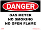 DANGER Gas Meter HPD Sign