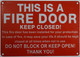 FIRE DOOR hpd signs