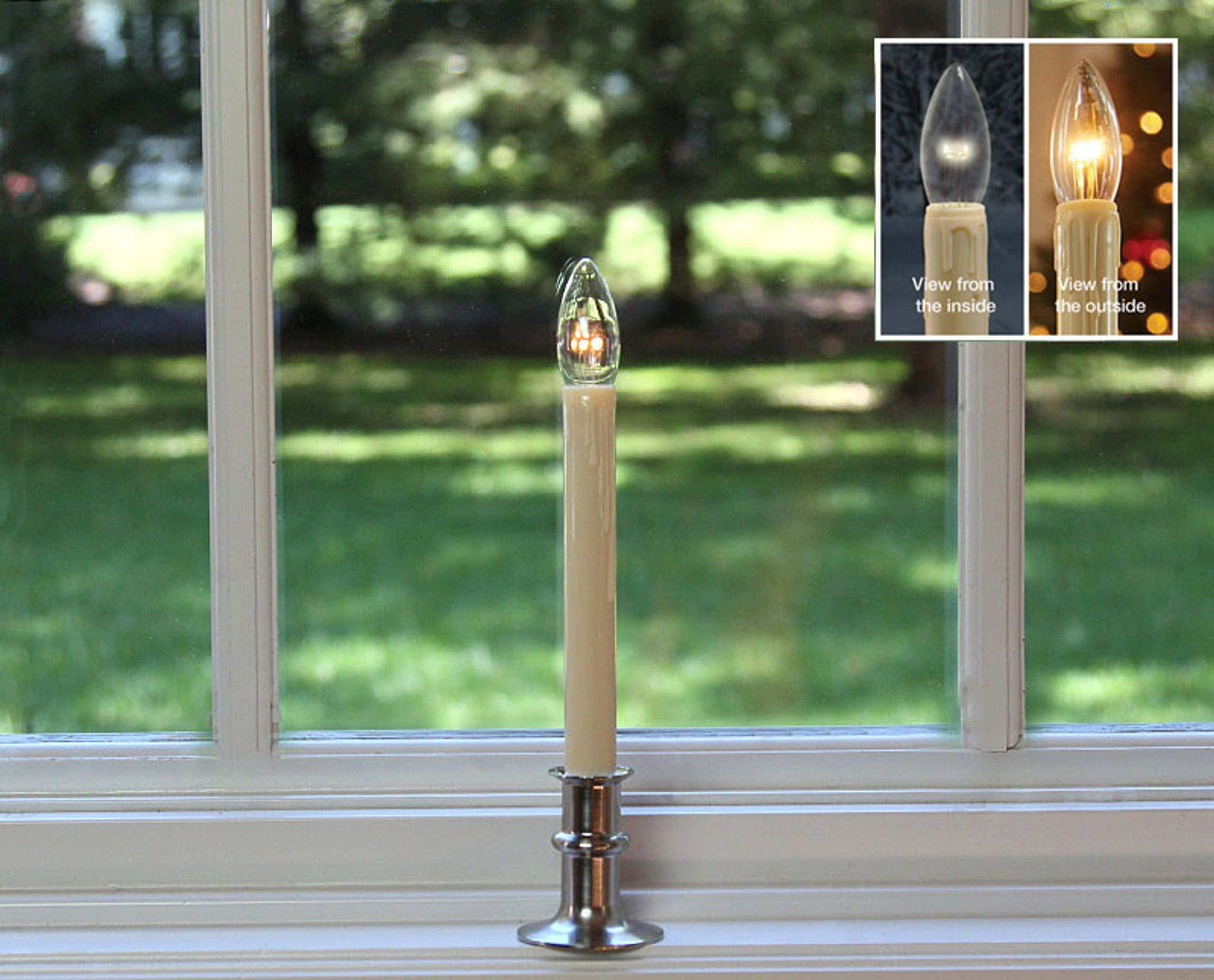 Dual Glow Bright Soft LED Window Candle Cordless Window Candles