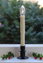 Adjustable Slim Base Window Hugger Candles  with Remote - Onyx Set of 2