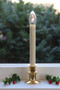 Adjustable Slim Base Window Hugger Candles  with Remote - Brass Set of 2