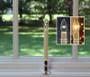Cordless Window Candle with Silver Finish Adjustable-Height