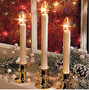 Cordless Window Candle with Brass Finish Adjustable-Height