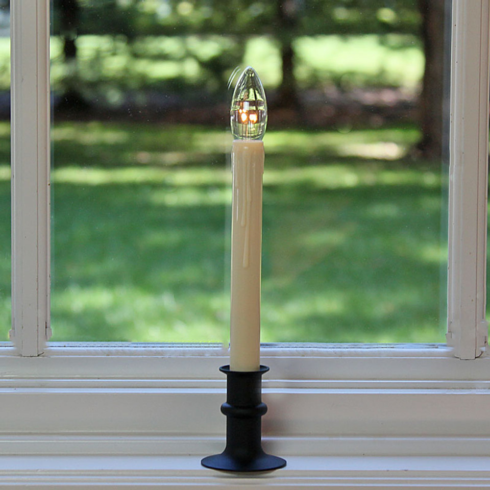 Cordless Window Candles Brighter than Electric