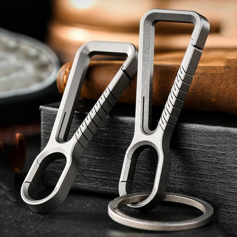 Titanium Alloy Belt Buckle Keychain Outdoor Tool EDC Carabiner