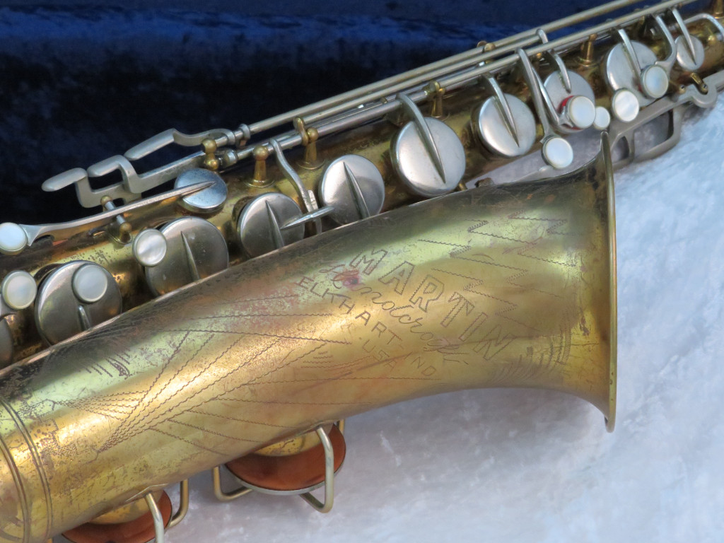 Martin Handcraft Committee Tenor Saxophone with Art Deco Skyline