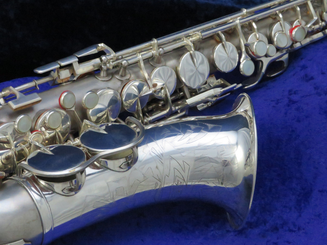 King Zephyr Silver Alto Saxophone with Art Deco 1930's