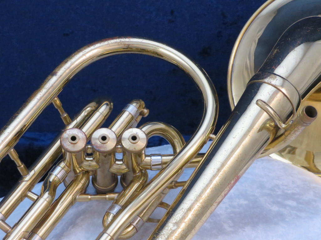 Olds Ambassador 3 Valve F Bell Front Alto Horn 1960's Serial