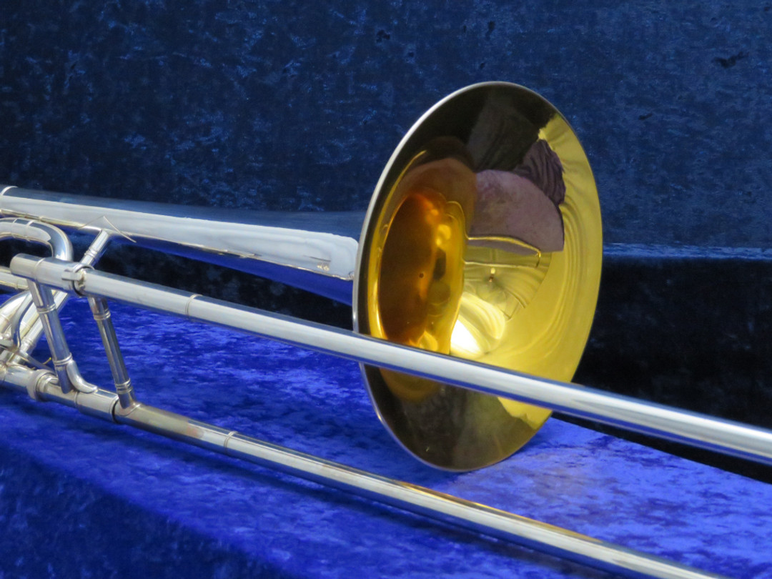 C.G. Conn 72H Artist Silver Single Rotor Bass Trombone 1962