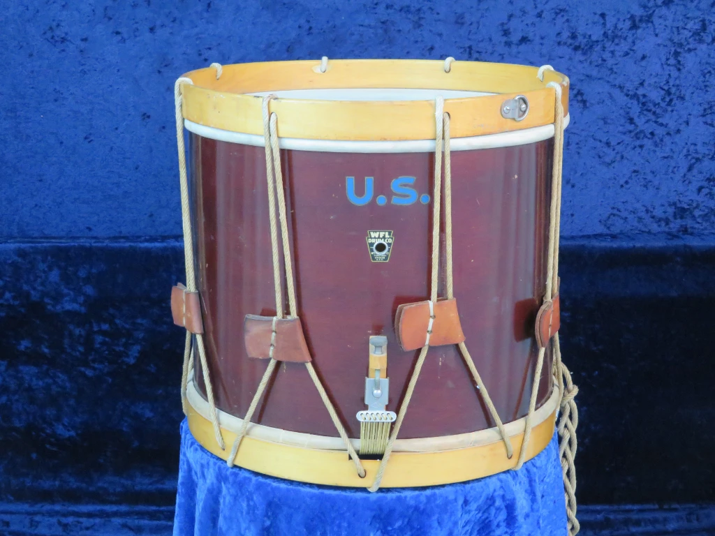 Rope Instruments WFL Ludwig Mahogany 12 x 15 Wood Rope Pull Marching Snare Drum 1940's ...