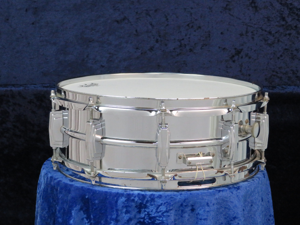 Ludwig No. 400 Supraphonic 5 x 14 Chrome Snare Drum Serial 1970's