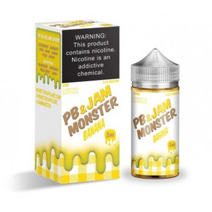Banana | PB & Jam MONSTER 100ml Synthetic Nicotine E-liquid Banana | PB & Jam MONSTER 100ml Synthetic Nicotine E-liquid