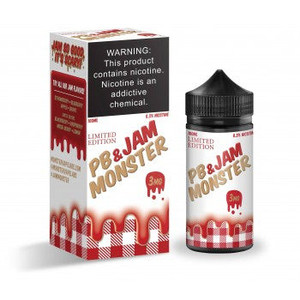 Strawberry | PB & Jam MONSTER 100ml Synthetic Nicotine E-liquid Strawberry | PB & Jam MONSTER 100ml Synthetic Nicotine E-liquid