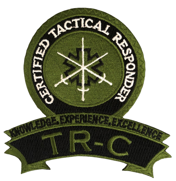 Custom, high-quality embroidered patch (3⅞" H × 4" W) with a sew-on backing. Designed for versatile use on apparel, uniforms, tactical gear, and backpacks, with durable construction for long-term use.