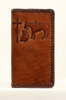 Nocona - Bifold/Rodeo - Tan with Embossed Cowboy and Horse