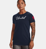 Under Armour - Woman's - Freedom United T-Shirt in Academy Blue and Red