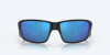 Costa Del Mar Tuna Alley PRO Sunglasses in Matte Black frames with Blue Mirror 580G Polarized UV Protected glass lenses. 6S9105 910501 60-16
