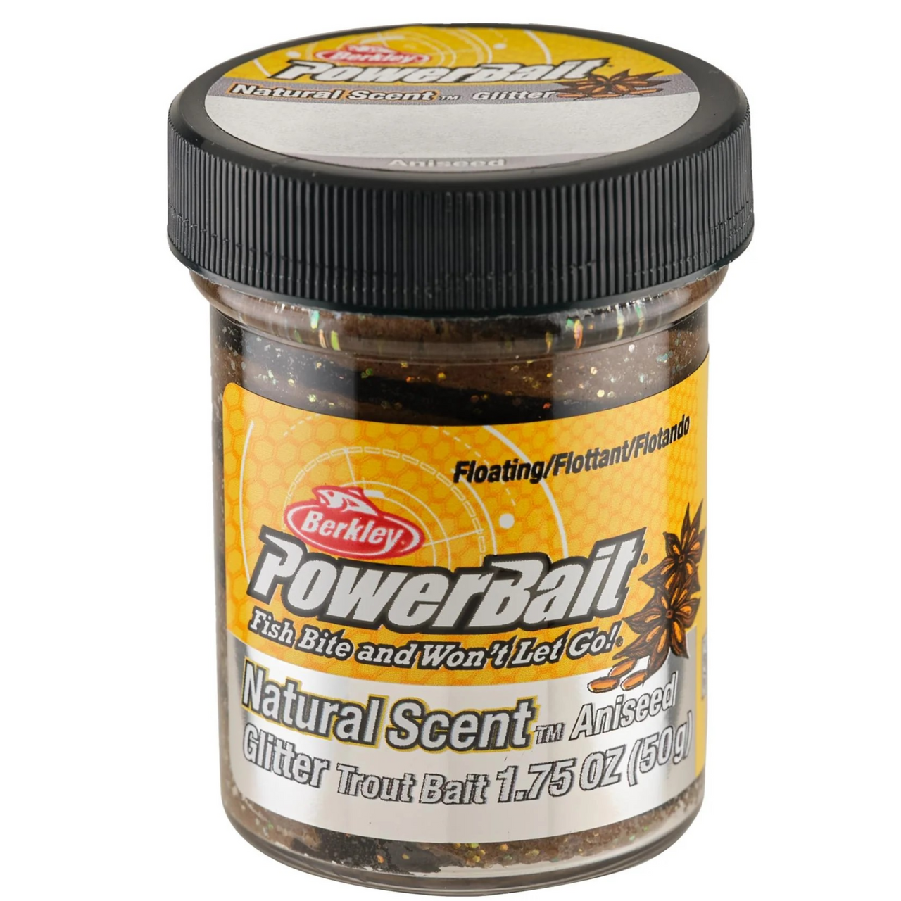 Berkley® PowerBait® Natural Scent Glitter Trout Bait - Black/Brown with Aniseed, 1.75oz
BGTABBT2