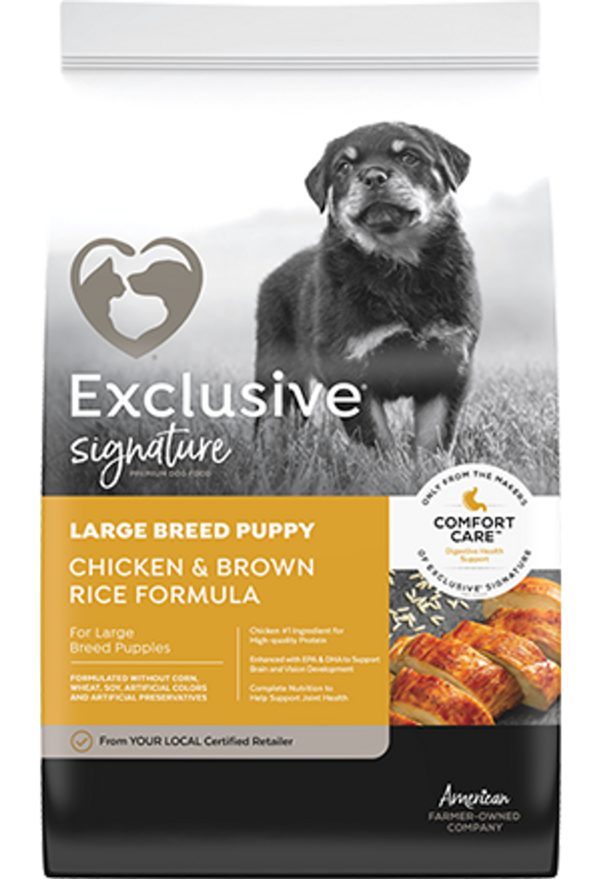58062709 - Exclusive® Signature Large Breed Puppy
Chicken & Brown Rice Formula - 30#
