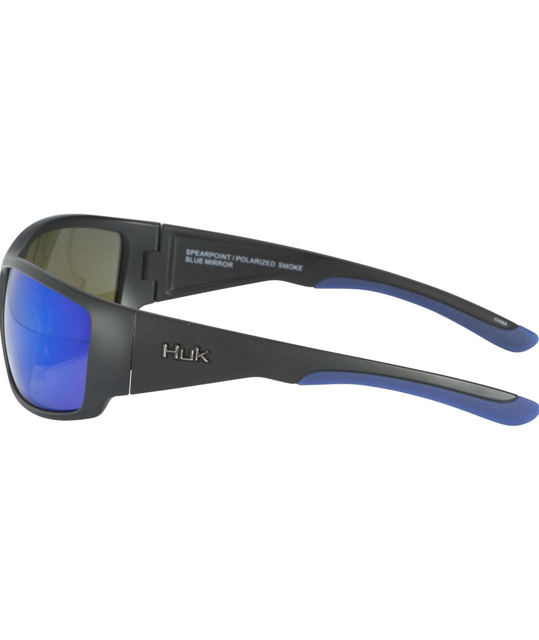 HUK Spearpoint Sunglasses Matte Black / Blue Mirror E0000244-002