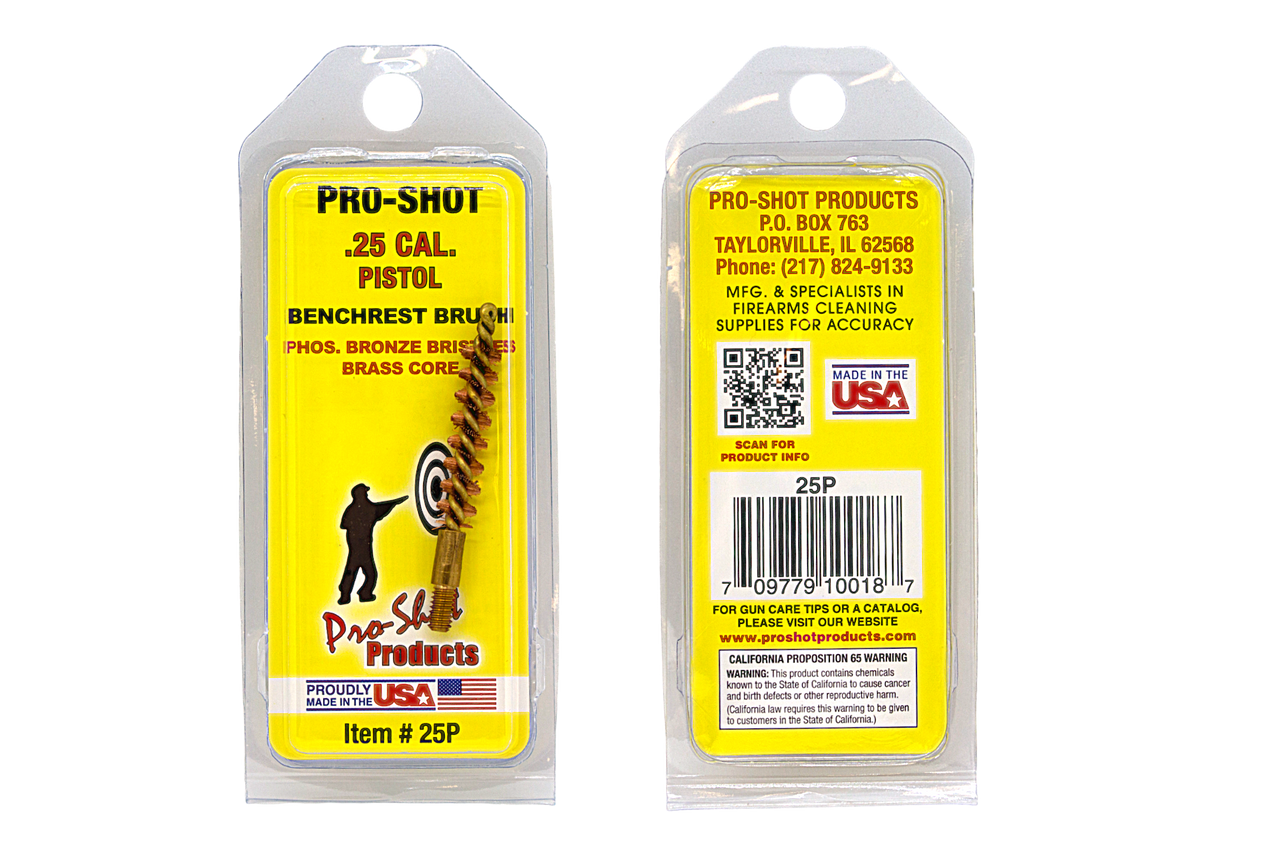 Pro Shot® .25 Cal. Pistol Brush (Benchrest Type) Pro Shot® .25 Cal. Pistol Brush (Benchrest Type)